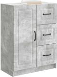 vidaXL Dressoir met lade Betongrijs 66 x 34,5 x 87 cm Bewerkt hout