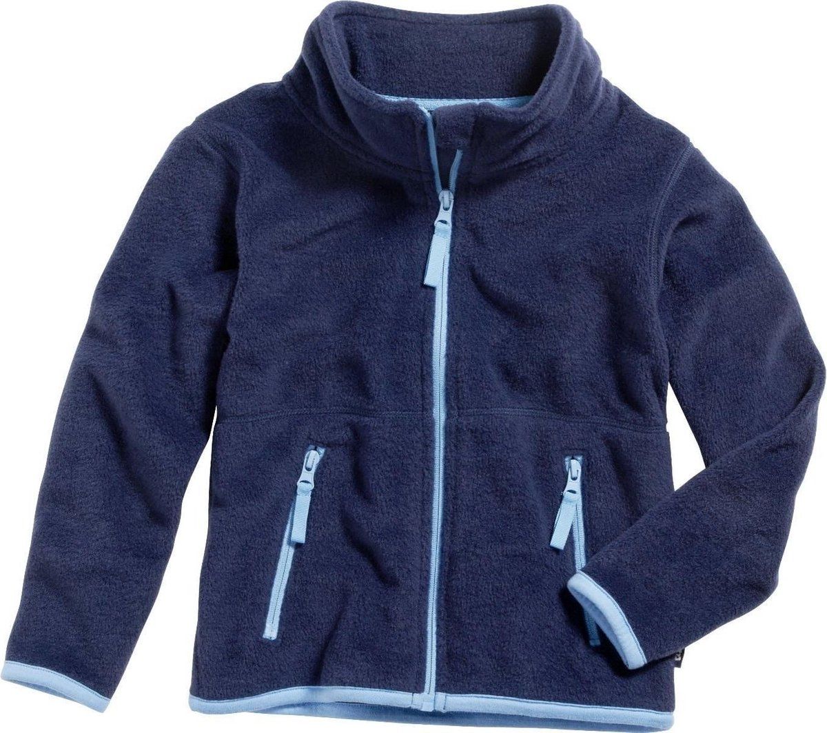 Playshoes fleecejas junior navy/lichtblauw