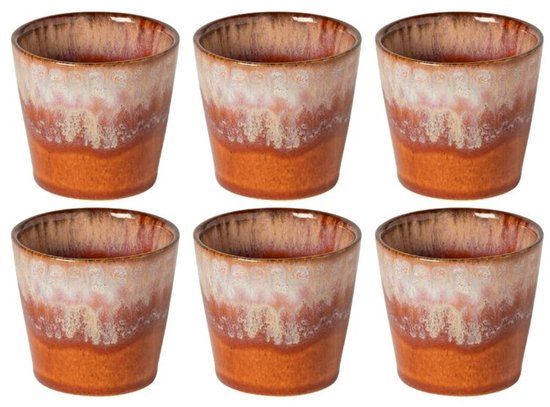 Costa Nova Espresso Kopjes Casafina Poterie Caramel-Latte 80 ml - 6 stuks