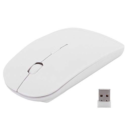 Redxiao Ratón Bluetooth, Ratón Inalámbrico, 1600DPI Ergonómico - Blanco