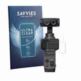 Savvies Screenprotector voor Insta360 Luna Ultra (Display + Lens) - Folie Beschermfolie transparant 18 Stuks