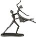 Azomor Élégante sculpture décorative de couple dansant en fer dans des tons brun chaud