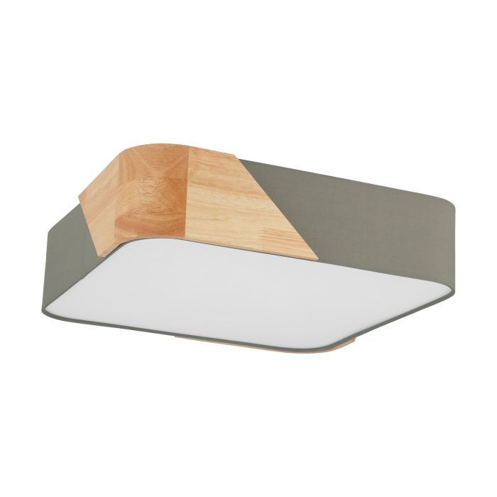 EGLO Grimaldino Plafondlamp - 2x E27 - 28W - Rechthoek - Bruin/Taupe/Wit