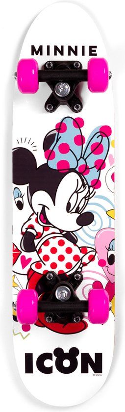 Disney Minnie Mouse Skateboard Kinderen/Jongens/Meisjes - 61 x 15 x 10 cm - Esdoornhout