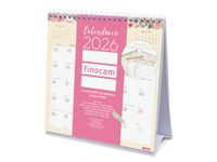 Finocam Bureaukalender 2026, 1 maand per pagina, januari - december 2026 (12 maanden), kalender 2026 om te noteren, maandplanner design, Frans