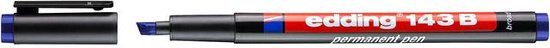 Edding 143 Viltstift - Schuin - 1-3mm - Blauw - 10 stuks