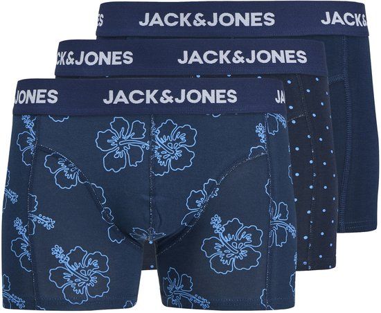 JACK&JONES ADDITIONALS - JACANTHONY PRINT TRUNKS 3 PACK NOOS Heren Onderbroek