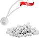 Gardiloni B.V. 100 x cordes élastiques à boule en plastique, crochets élastiques, sangles de tendeur pour bâches, tonnelles de jardin, tentes, haute tension - Blanc