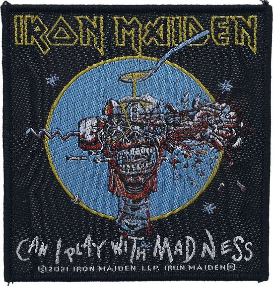 Iron Maiden Can I play with madness Unisex Patch - meerkleurig - Standard