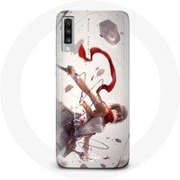 Maniacase Hoesje voor Samsung Galaxy A70 Mikasa Ackerman Aanval van de Titanen Manga