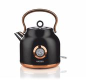 Haeger EK-22B.024A Waterkoker - 1,7 l - 2200 W - Zwart, Goud