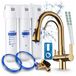 Ari robinet de cuisine 3 voies Nordic, laiton, robinet de rinçage extractible. Inclut le système de filtration d'eau Aquaphor Kristall H