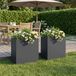 vidaXL Jardinière 2 pièces Anthracite 50 x 30 x 50 cm Acier laminé à froid
