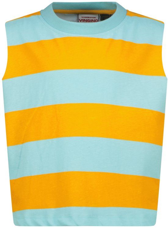 Vingino Icon-stripe top - Meisjes - T-shirts - Aqua splash - Maat 92