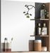 Merkloos X12B8719 Houten Badkamerspiegel - Wandspiegel - Nox Eiken Replica - Basaltgrijs - Tijdloos Design - 73cm x 79cm
