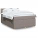 Maison Exclusive - Lit boxspring avec matelas, couleur taupe, 160x200 cm, rembourré
