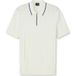 OLYMP Casual Regular Fit korte-mouwen trui ecru, Gestructureerd