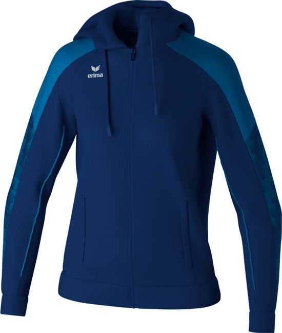 Erima Evo Star Trainingsjack Met Capuchon Dames - Marine / Maat 34