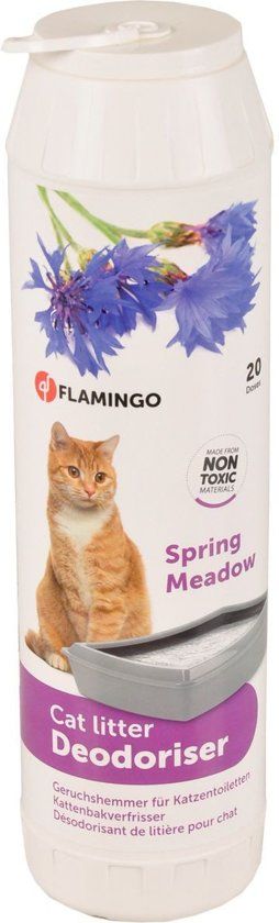 FLAMINGO Kattenbakspray Spring Meadow - Wit - 750 gr