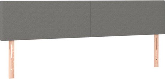 vidaXL Hoofdbord Stof Donkergrijs 180x5x78/88 cm