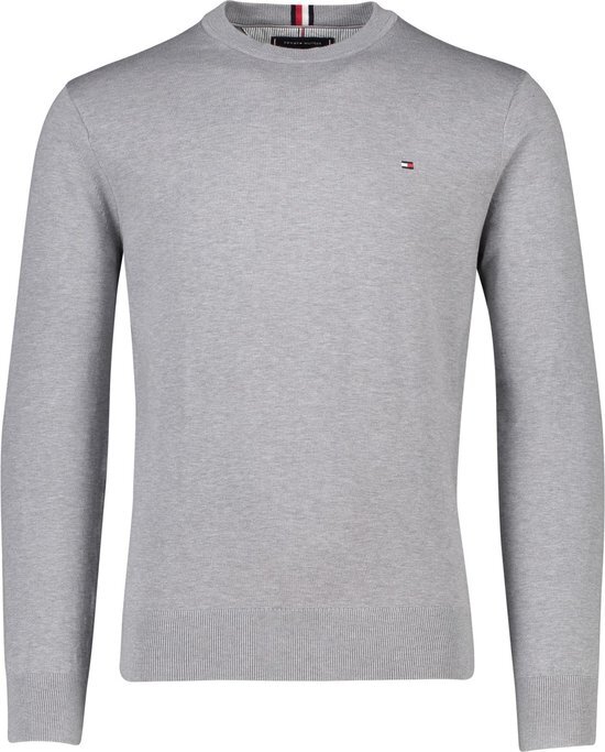 Tommy Hilfiger - Pullover O-Hals Grijs - Heren - Maat M - Regular-fit