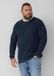 s.Oliver - Sweatshirt raglan en coton structuré avec poche sur la manche - Bleu marine - 5XL