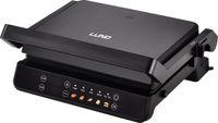 LUND 67440 Grill de contact électrique - 2000W - 5 programmes automatiques - Écran LED - 180 degrés dépliable