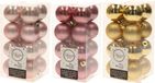 Kaemingk B.V. 48x Boules de Noël en plastique Mélange Or/Rose clair/Rose poudré 4 cm