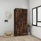 vidaXL Kledingkast - 82,5x51,5x180 cm - bewerkt hout - gerookt eikenkleurig