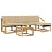 vidaXL - Buiten - bank - set - 6 - st - Wit - en - Beige