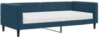 vidaXL Slaapbank met matras 90x200 cm fluweel blauw