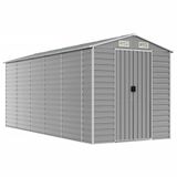 VidaXL Abri de jardin en acier gris 191x470x198 cm