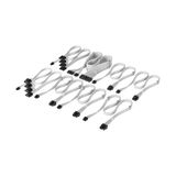 CORSAIR Elite Premium Type 5 Individueel Omhulde PSU-Kabel Pro Kit – Low-profile kabelkammen, drievoudige mesh paracord-omhulling, compatibel met Corsair Type 5 PSU's – Wit