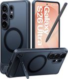 TORRAS Ostand Magnetic Hoesje geschikt voor Samsung Galaxy S26 Ultra - Hybride Backcover Noir - Met Kickstand - MagSafe Compatible