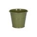 Cache-pot, zinc, vert olive, Ø11 cm