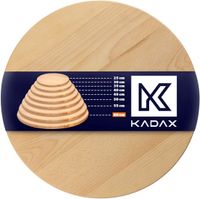 KADAX Draaibare serveerschaal, draaiplateau van natuurlijk hout, antibacteriële draaiplaat, bladvriendelijke serveerbord, snackbord voor het serveren (ø 60 cm)
