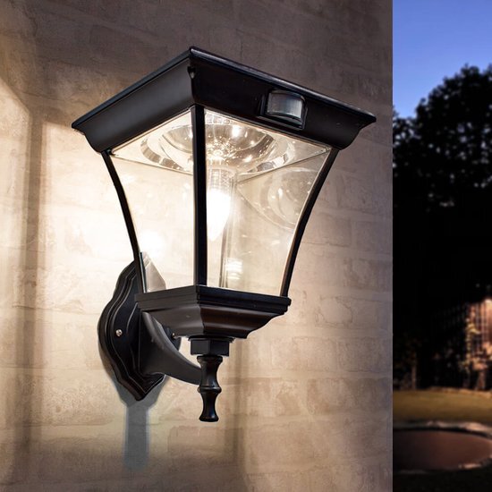 LedKoning Solar buitenlamp London wandlamp op zonne energie