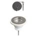 Wirquin 30723129 Afvoer voor gootsteen, 1 bak, Ø 60 mm, met stop zonder overloop, wit