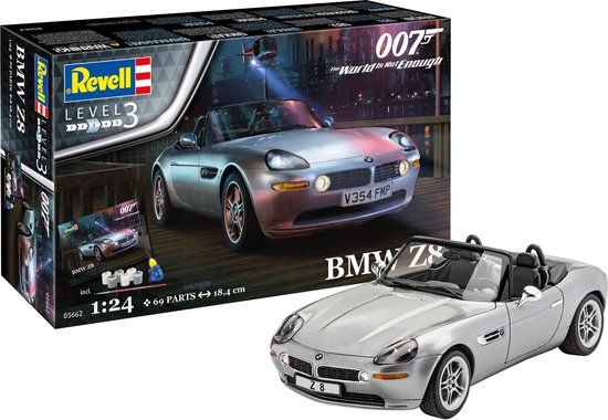 Revell 1:24 James Bond 007 BMW Z8 Model Kit with Paint and Glue - 05662
