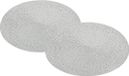 CEPEWA Ronde placemats/onderleggers - 6x stuks - zilverkleurig met glitter - 38 cm