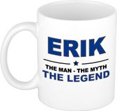 Bellatio Decorations Erik man myth legend koffiemok - Donkerblauw - Keramiek - 300 ml