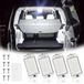 Azalia 4 pièces - lumière de toit intérieure de voiture LED carrée