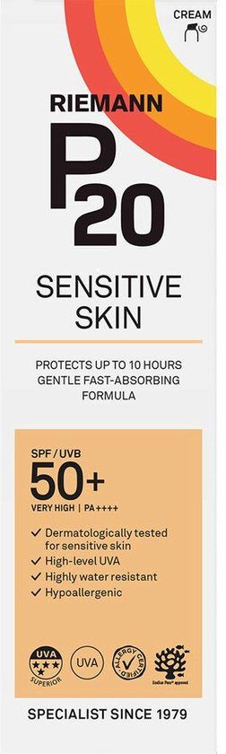 P20 Zonnebrand Sensitive Skin SPF50+