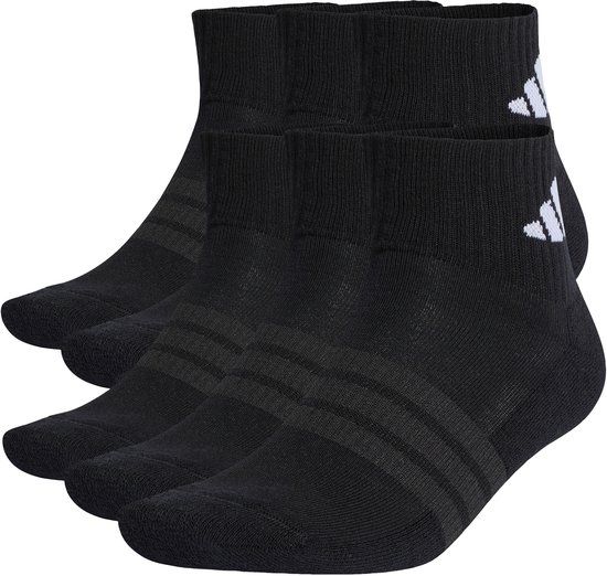 Adidas Performance Gevoerde Essentials Enkelsokken 6 Paar - Unisex - Zwart