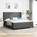 Maison Exclusive - Lit À Ressorts Avec Matelas Gris Foncé 180 X 200 Cm Tissu