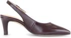 Gabor - Dames - Hoge hakken - Bruin - Textiel - Kitten heel - Puntige neus - Nette schoenen - 5-7 cm hakhoogte