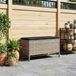 vidaXL - Tuinvoetenbank - Grijs en Donkergrijs - 80 x 38 x 45 cm - PE Rattan