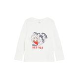 s.Oliver Meisjes T-shirt Wit Katoen Maat 116/122