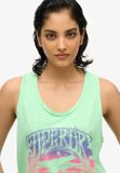 Superdry Psych Surf Racerback Tanktop Dames Neo Mint Green