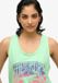 Superdry Psych Surf Racerback Tanktop Dames Neo Mint Green